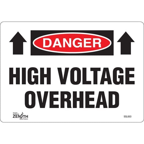 High Voltage Overhead Pictogram Sign All Safety Consulting